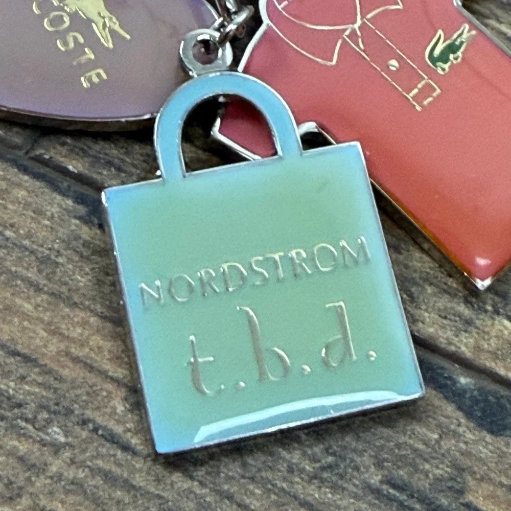 Lacoste Nordstrom TBD Enamel Charm Keychain Multicolor 5pc